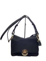 画像：スモールターンロックトップハンドル/ショルダーバッグ/レザー/BLK/無地/U04707