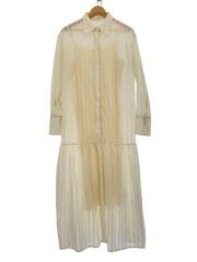 画像：Sheerstripe Shirts Dress/シャツワンピース/38/レーヨン/WHT/12120311