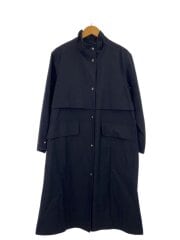 画像：プルーフェドコットンポプリンコート/2/コットン/NVY/無地/595-4210502