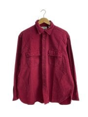 画像：80s/USA製/シャモアクロス/長袖シャツ/L/コットン/BRD/無地