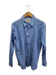 画像：長袖シャツ/38/コットン/BLU/711WS/ラグランワークシャツ