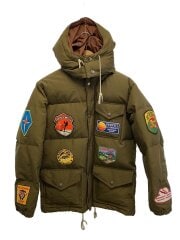 画像：ダウンジャケット/M/コットン/KHK/SC11600/ワッペンダウンジャケット