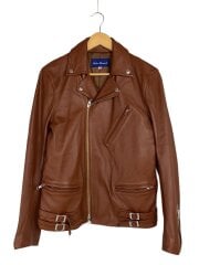 画像：ダブルライダースジャケット/38/羊革/ブラウン/無地/WH83-17M010