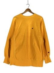 画像：スウェット/L/コットン/イエロー/90s/刺繍タグ/メキシコ製/目あり/リバースウィーブ//