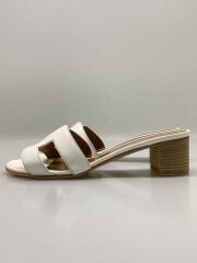 画像：サンダル/37.5/WHT/レザー/オアジス