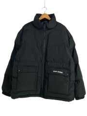 画像：ダウンジャケット/L/ポリエステル/ブラック/無地/421GAR30-1090