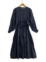 画像：長袖ワンピース/36/コットン/BLK/75-06-24-06201//