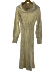 画像：長袖ワンピース/S/ウール/BEG/無地/1524631236-0