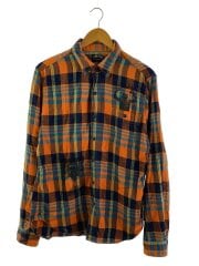 画像：AUTHENTIC/ネルシャツ/L/コットン/オレンジ/チェック