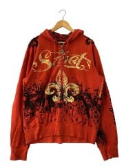 画像：ジップパーカー/XXL/コットン/RED