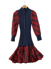 画像：長袖ワンピース/XS/ウール/GRY//