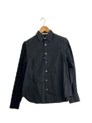 画像：長袖シャツ/1/コットン/BLK/無地/UP1D1404-1