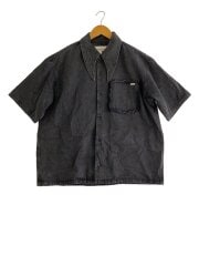 画像：半袖シャツ/3/コットン/BLK/無地/25SS-0407//