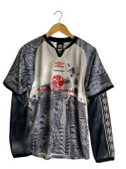 画像：長袖Tシャツ/M/ポリエステル/WHT/総柄/24-070-316-0048-3-0//