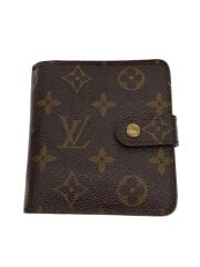 画像：コンパクト・ジップ_モノグラム・キャンバス/PVC/BRW/レディース