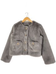 画像：ジャケット/1/ポリエステル/GRY/無地/09WFJ245911