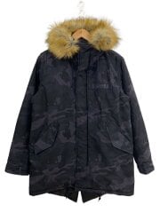 画像：ダウンジャケット/M/コットン/ブラック/カモフラ/6162201