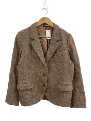 画像：ツイードジャケット/クルミボタン/USA製/テーラードジャケット/ウール/BRW/ヘリンボーン