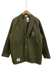 画像：ブレザー/ジャケット/M/コットン/モスグリーン/AZR-BW-0001-039