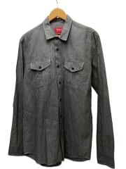 画像：長袖シャツ/M/コットン/GRY