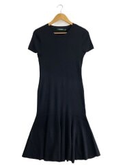 画像：半袖ワンピース/S/コットン/ブラック