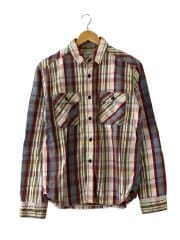 画像：ネルシャツ/L/コットン/マルチカラー/チェック