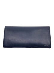 画像：長財布/レザー/BLK/無地/メンズ