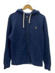 画像：ジップパーカー/M/コットン/NVY/無地