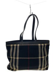 画像：トートバッグ/スウェード/BLK/チェック