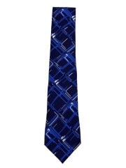 画像：ネクタイ/シルク/BLU/総柄/メンズ