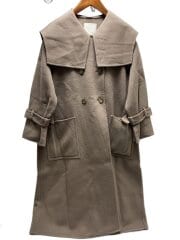 画像：ビッグカラーリバーコート/SWFC225019/コート/0/ウール/BRW