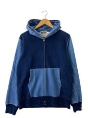 画像：ジップパーカー/L/コットン/BLU/001ZPG201023X