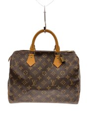 画像：2)スピーディ30_モノグラム・キャンバス/PVC/BRW