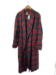 画像：70s/ガウンコート/USA製/コート/XL/ウール/RED/チェック