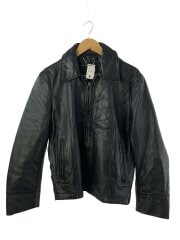 画像：paulnes crew/90s/擦れ/状態考慮レザージャケット・ブルゾン/--/レザー/BLK