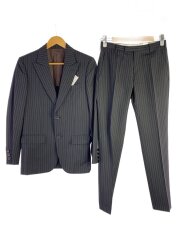 画像：セットアップ/44/ウール/BLK/ストライプ/109JA77B