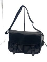 画像：ショルダーバッグ/レザー/BLK/無地