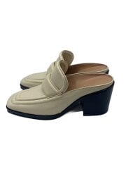 画像：クロコ/ミュール/ローファー/36/WHT