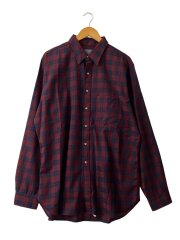 画像：長袖シャツ/XL/ウール/BRD/チェック/袖口穴有