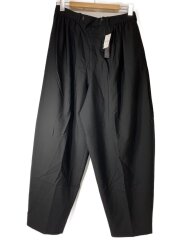 画像：Gather Wide Slacks/スラックスパンツ/44/ウール/BLK/無地/2122-557