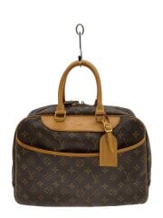 画像：2)ボーリング・ヴァニティ(ドーヴィル)_モノグラム・キャンバス/PVC/BRW