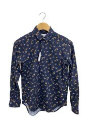 画像：長袖シャツ/O/コットン/NVY/総柄