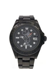 画像：クォーツ腕時計/アナログ/ステンレス/BLK/BLK