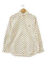 画像：長袖シャツ/M/コットン/WHT/総柄/BBCJP171W003