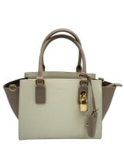 画像：ハンドバッグ/レザー/WHT/無地/1620195591