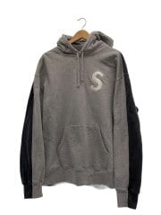 画像：21AW/S LOGO SPLIT HOODED SWEATSHIRT/パーカー/XL/コットン/GRY/無地