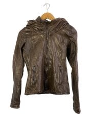 画像：レザージャケット・ブルゾン/FREE/山羊革/BRW/31447152/レディース//