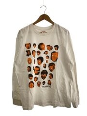 画像：Faces L/S Tee/長袖Tシャツ/XL/コットン/WHT