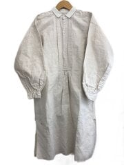 画像：長袖ワンピース/--/リネン/IVO