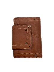 画像：2つ折り財布/レザー/BRW/レディース